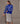 Pull col roulé jacquard - Bleu Outremer