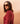 Pull col V - Rouge Vermillion