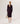 Robe longue en laine mérinos fine - Aubergine