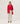 Pull col tunisien en cachemire - Rouge
