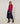 Pull col rond en maille fine - Grenat