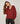 Pull col V en maille fine - Brique