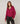 Pull col V en maille fine - Grenat