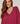 Pull col V en maille fine - Grenat