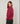 Pull col V en maille fine - Grenat
