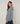 Pull oversize à capuche chiné - Bleu
