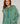 Pull oversize à capuche chiné - Vert