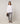 Chemise oversize blanche manches 3/4