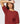 Pull col rond manches 3/4 en laine mérinos - Rouge Foncé