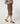 Jupe droite en cuir velours longueur midi
