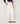 High-waisted wide-leg cotton pants - White Ecru
