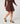 Jupe courte en maille - Marron